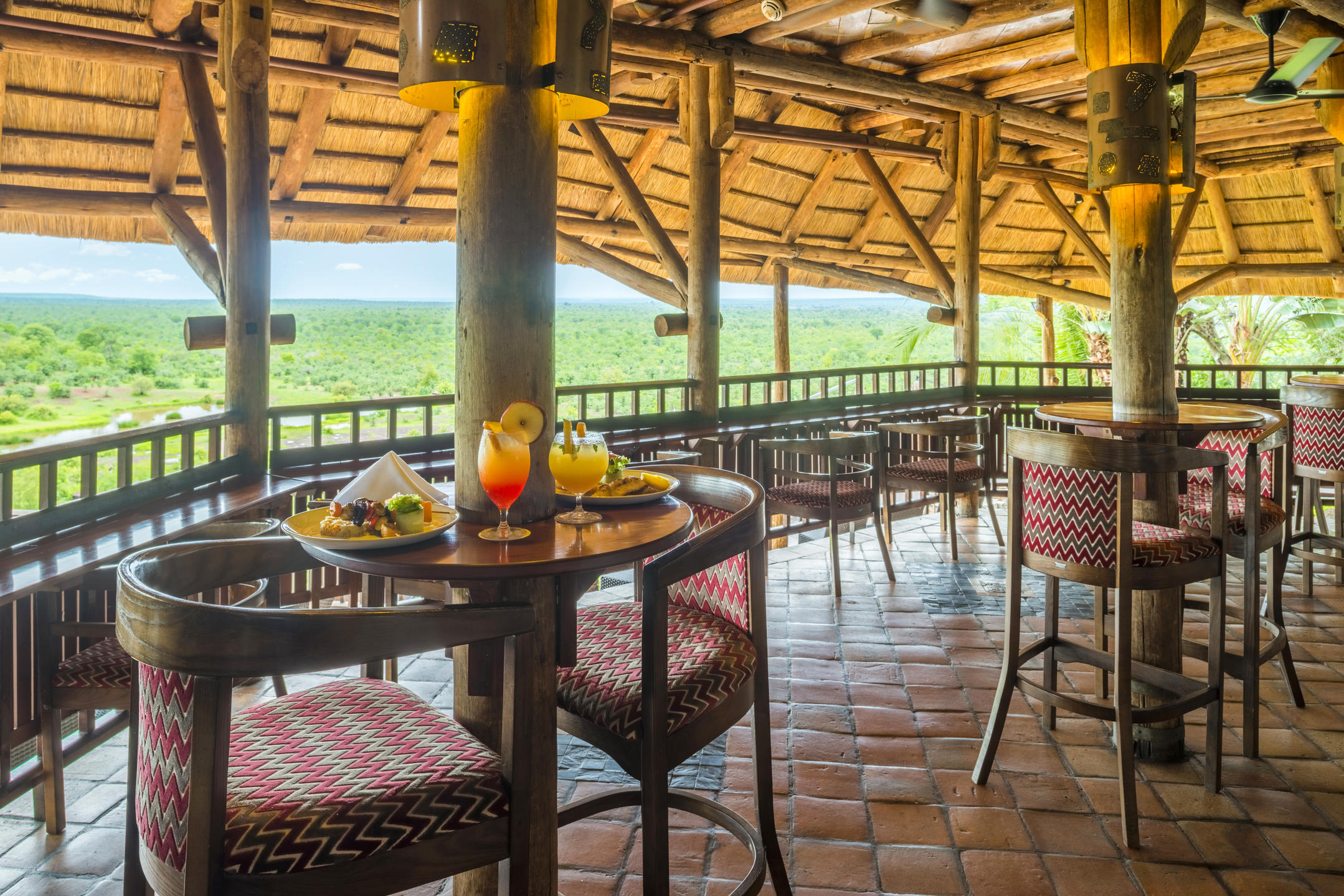 <p>Enjoy refreshment overlooking the waterhole</p>